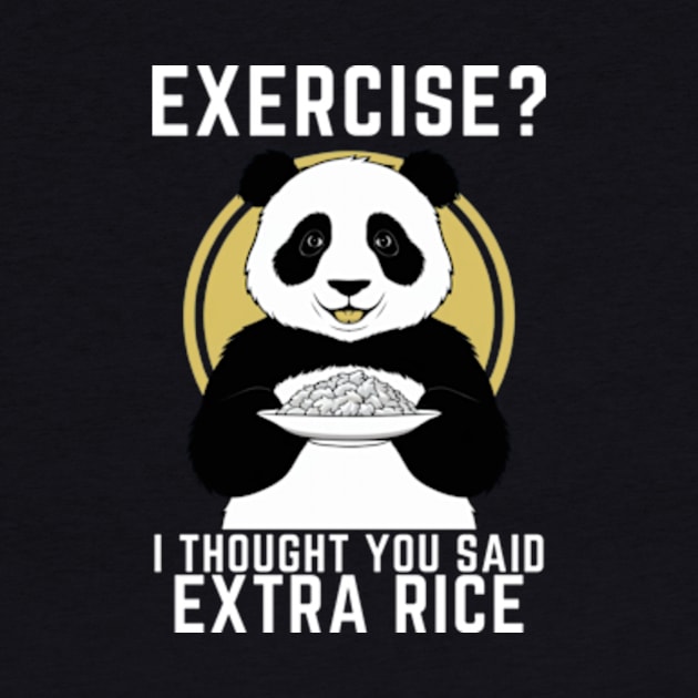 Exercise? I Thought You Said Extra Rice - Cute Panda by madara art1